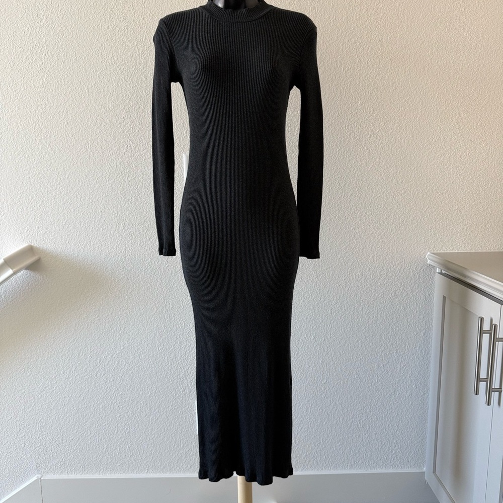 Zara Long Sleeve Body-con Maxi Dress - S